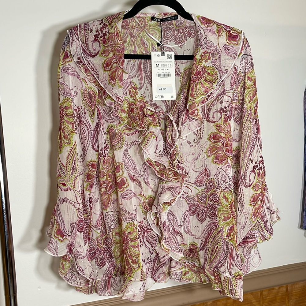ZARA printed blouse